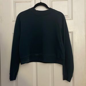 Forever 21 Cropped Crewneck, Blue/Green